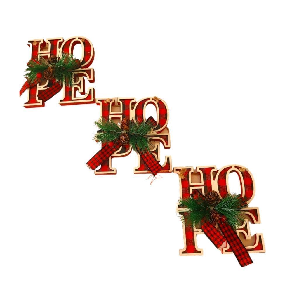 Christmas Wooden Hope Sign 14" NEW